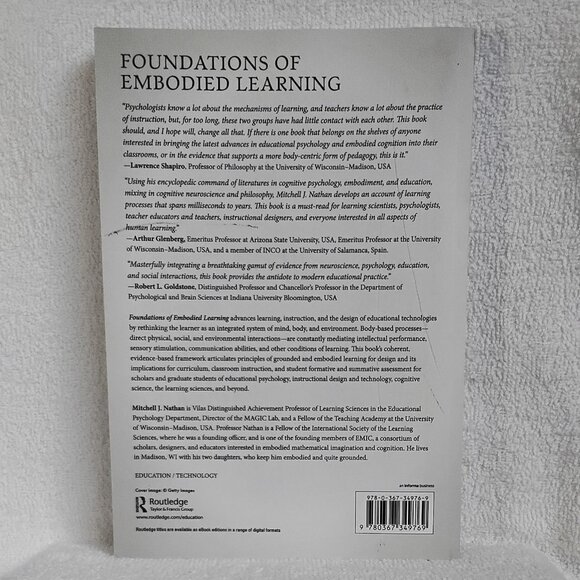 New 'Foundations of Embodied Learning' Routledge Soft Cover Textbook!! - Picture 2 of 4